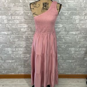 Zesica Tiered One Shoulder Smocked Dress